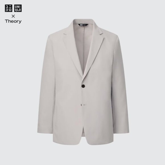 UNIQLO x THEORY AirSense Jacket Ultra Light Light Gray/Stone Men's Blazer XS - Picture 1 of 9